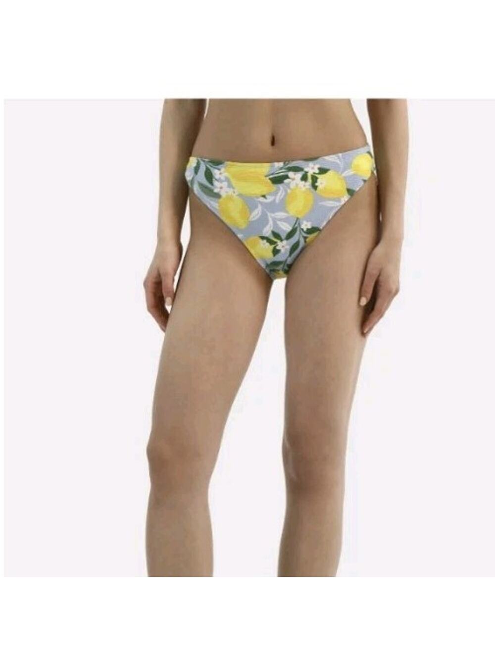 Time & Tru Bathing Suit Bottom Women's Sz 1X (16W-18W) Lemon Squeeze Mid Rise